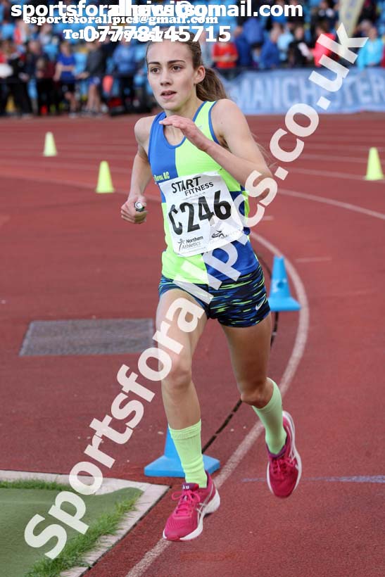 Girls under-15s  Northern 3 Stage Road Relay, SportsCity, Manchester. Photo: David T. Hewitson/Sports for All Pics